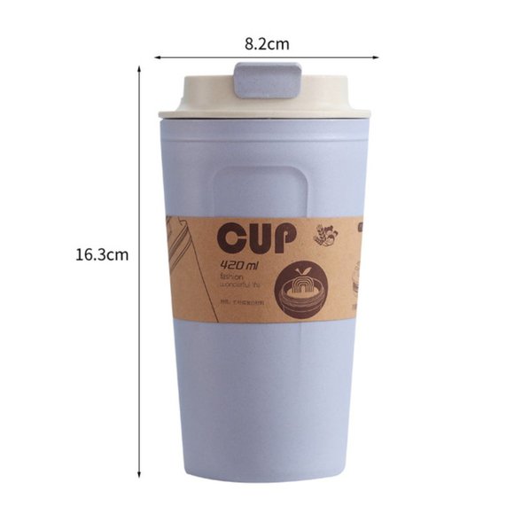 3 Wheat Straw/Bamboo Travel Mugs ! Eco Friendly and Biodegradable! New! - Picture 8 of 9
